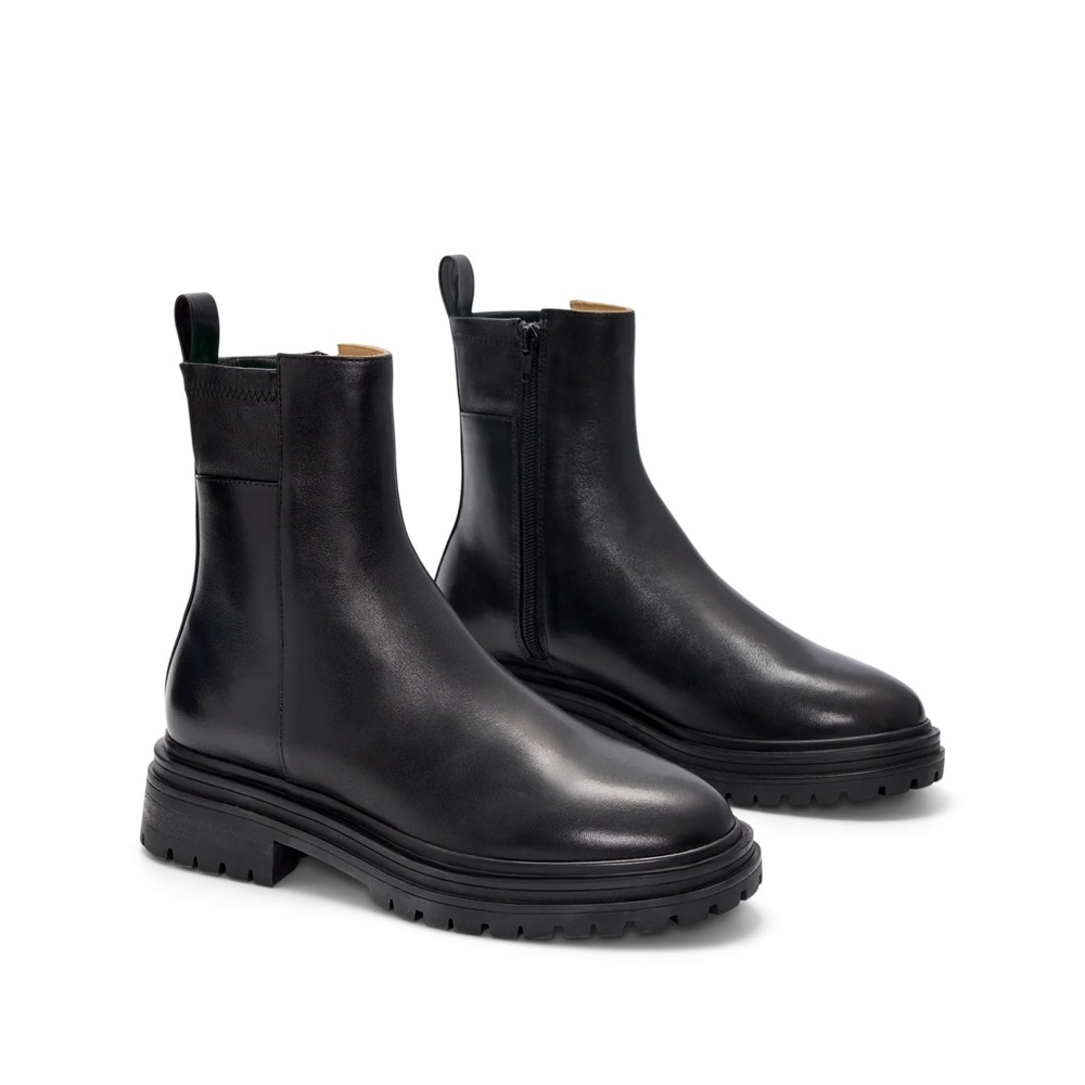 Bared Footwear Black Leather Ankle Boots Style Harry EU 36